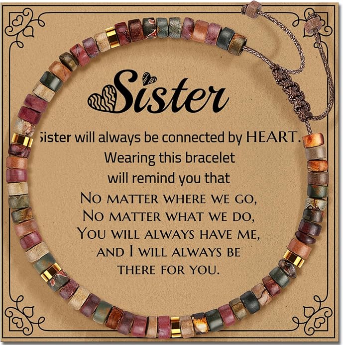 30th 40th 50th 60th 70th 80th Birthday Gifts for Women, Natural Stone Bracelet Birthday Gifts for Mom Daughter Grandma Sister Friends Coworker