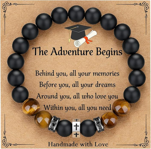 TONY & SANDY Cross Bracelet Men Cool Valentines Day Gifts for Him Teen Boys Son Grandson Nephew, Birthday Easter Christmas Gifts for Teen Boys Adults Men