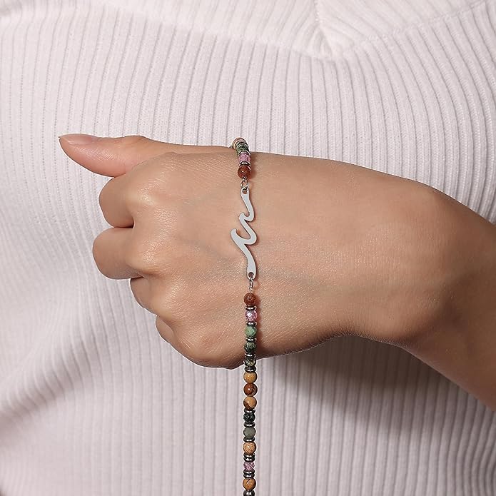 TONY & SANDY Friend Gifts for Women, Stocking Stuffers for Women, Sister Gifts from Sister, Wave Bracelet, Birthday Gifts for Woman, Bestie Friendship Bracelets, Unique Gifts for Her