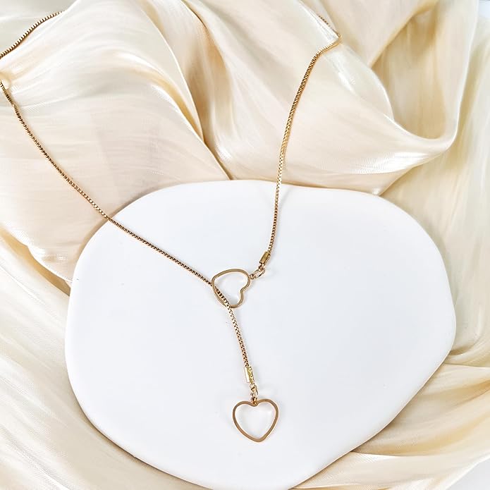 Irregular Y2k Long Y-shaped Necklace with Zircon Inlaid Sparkling Brick Tassel Pendant Double-Layer Chain High-end Fashion Accessory Women's