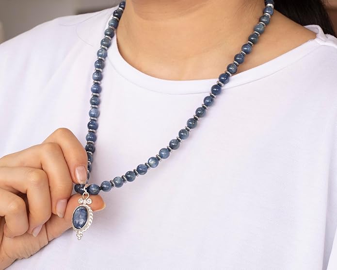Natural Carnelian Agate Silver Pendant, Genuine Black Onyx Beaded Necklace, Gemstone Strong Necklace, 18x13 Cabachon, Fashion Dainty Jewelry, Healing Crystal Chakra Necklace, Minimalist Necklace