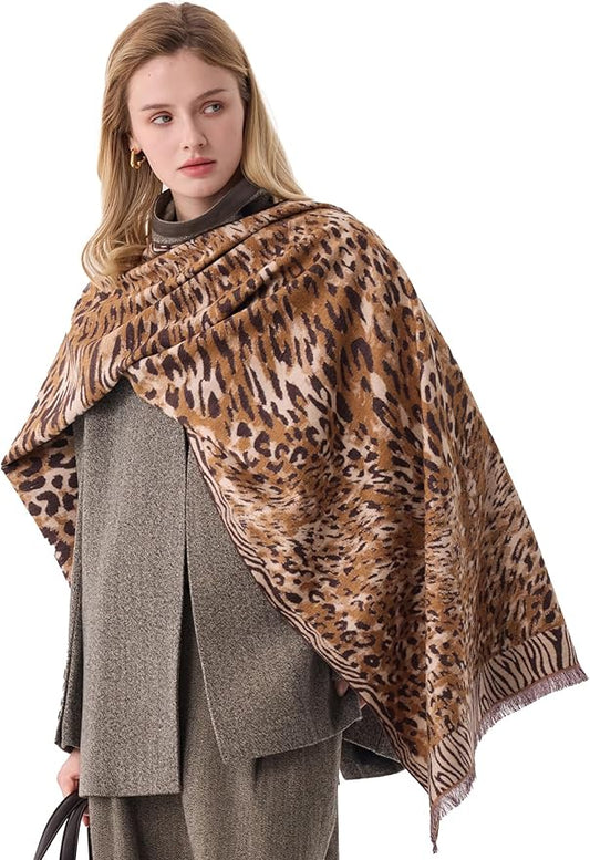 ZHE JIN Luxurious Silk Scarf Shawl Wraps for Women, Warm Scarves Winter Gift, 100% Brushed Mulberry Silk