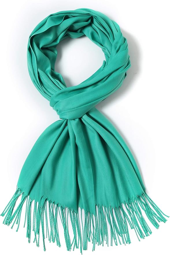 Cindy & Wendy Pashmina Shawls and Wraps Large Scarfs for Women Wedding Party Bridal Long Fashion Solid Shawl Wrap Fringes