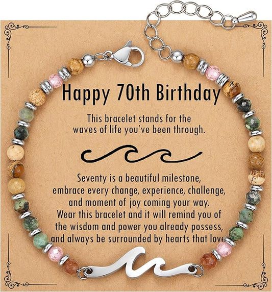 TONY & SANDY Friend Gifts for Women, Stocking Stuffers for Women, Sister Gifts from Sister, Wave Bracelet, Birthday Gifts for Woman, Bestie Friendship Bracelets, Unique Gifts for Her