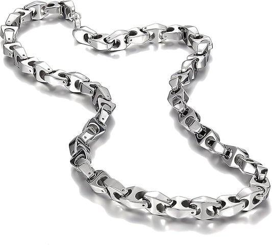 Urban Jewelry Astro Snake 18K Gold plated/Stainless steel Men's Heavy Weight Tungsten Carbide Base Link Necklace Chain