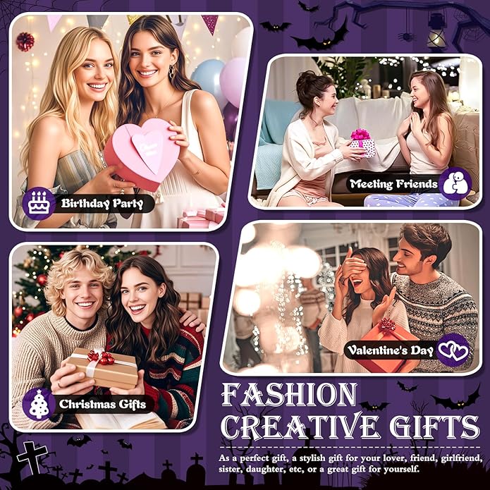 6pcs Costume Choker Necklace Women Black Lace Goth Vampire Accessories for Gothic Clothes