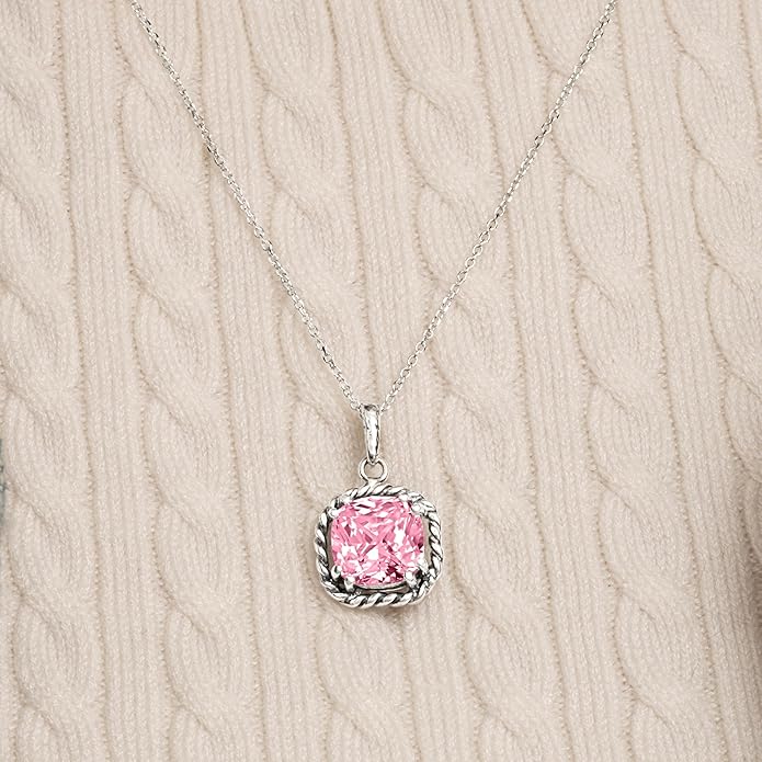 JEAN RACHEL JEWELRY 925 Sterling Silver Necklace for Women - Rope with Cubic Zirconia Vintage Design - Hypoallergenic, Lead & Nickel Free Jewelry - Artisan Handcrafted Statement Necklace