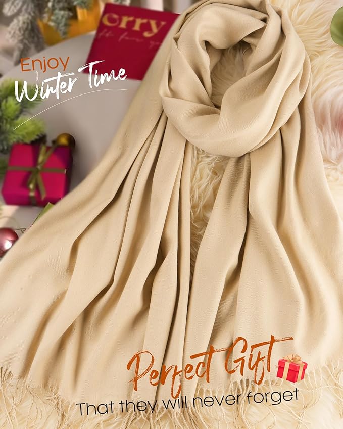 FURTALK Winter Scarf for Women Pashmina Shawl Wraps Soft Warm Fashion Blanket Scarves Gifts