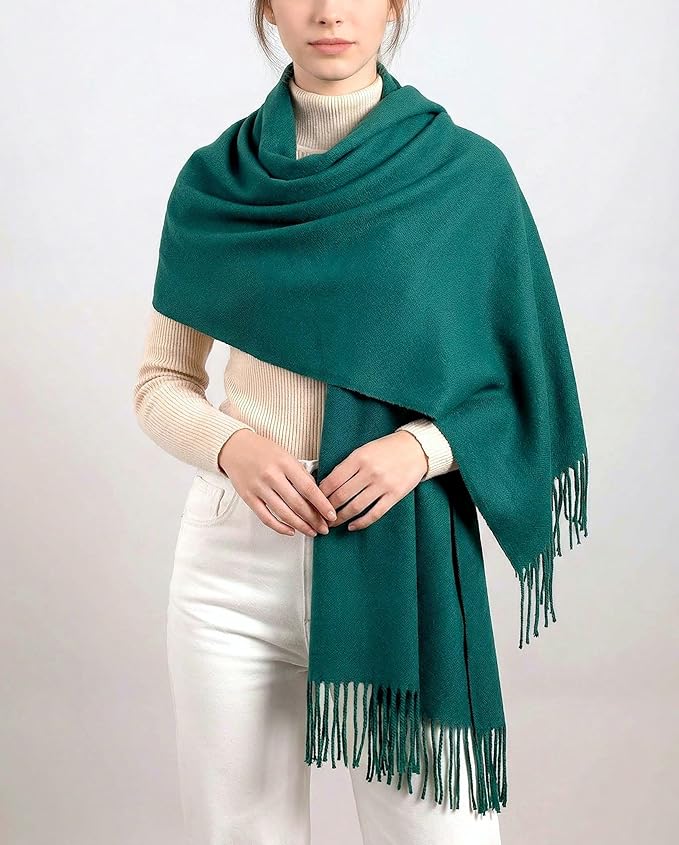Achillea Warm Cashmere-Feel Winter Scarf – Pashmina Shawl Wrap, Blanket Scarf for Daily Wear, Travel & Cold Weather