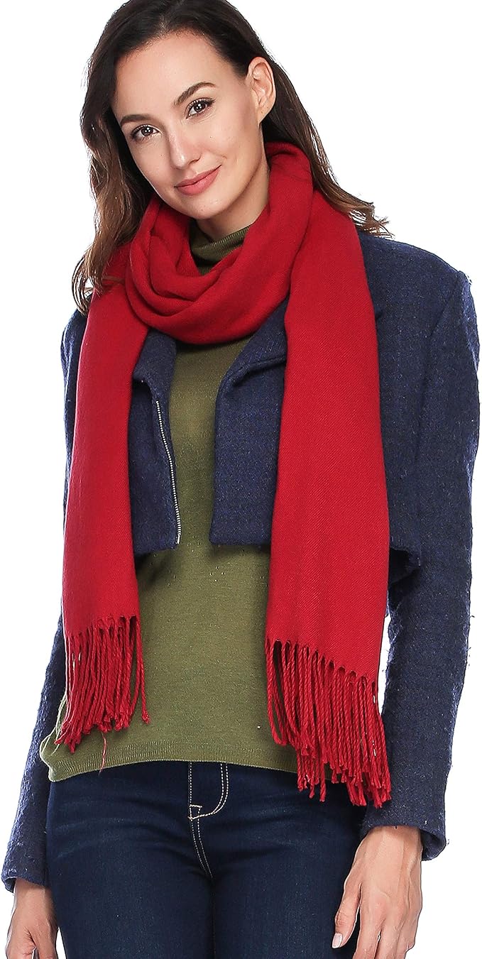 HOYAYO Extra Large Thick Pashmina Shawl Wraps - Wool Soft Winter Warm Scarves Travel Blanket for Women