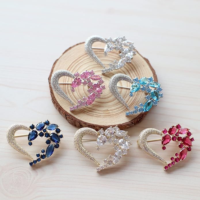 Brooch Pins for Women Girls Fashion Flower Crystal Rhinestone Pearl Jewelry