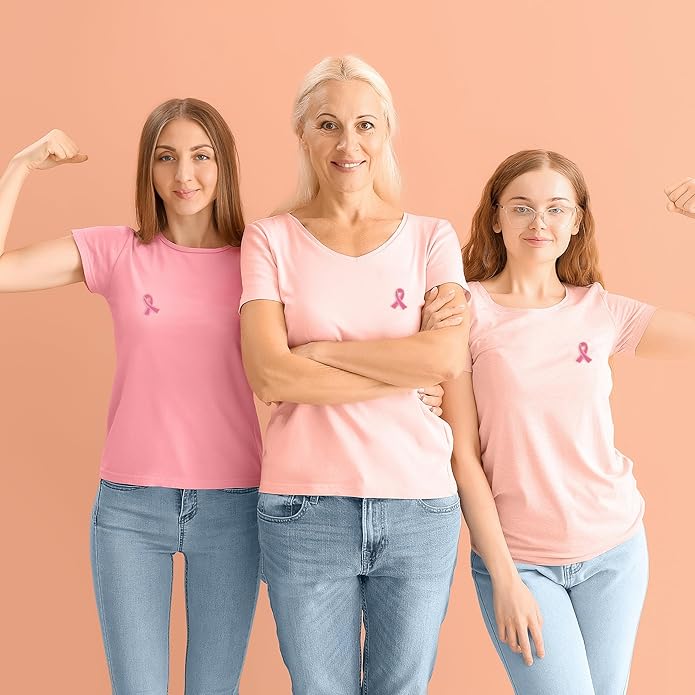 Breast Cancer Awareness Accessories, Breast Cancer Awareness Pins, Breast Cancer Pink Ribbon Metal Lapel Pins Official Hope Ribbon Enamel Brooch Bulk for Survivor Charity Event Marathon Supply