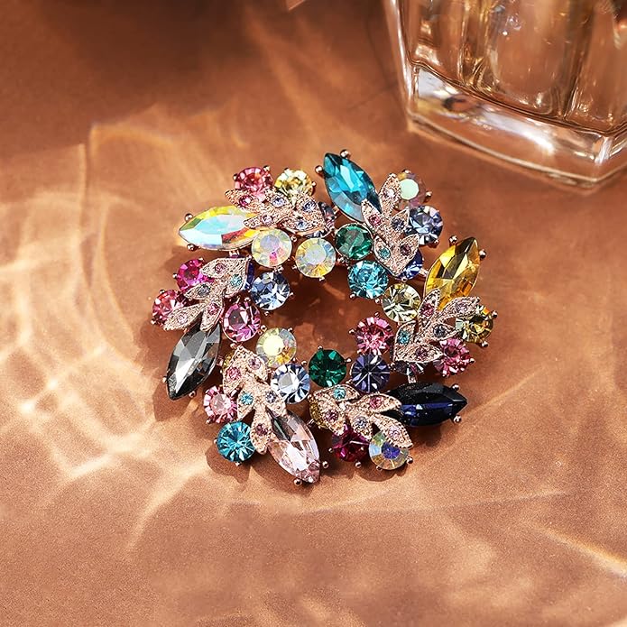 AILONMEI Brooch Pins For Women Fashion, Flower Brooches Jewelry For Women Floral Series Brooches And Pins Designer Lady's Costume