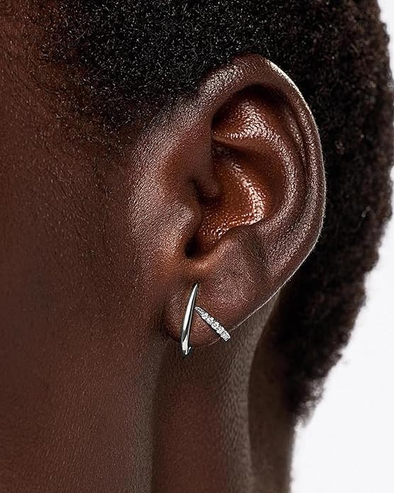 Gold Earrings for Women Trendy 14K Gold Plated Stud Earrings Dainty Minimalis Hypoallergenic CZ Earrings Jewelry Gifts for Her