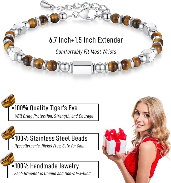 Tiny Gemstone Beaded Bracelets for Women Teen Girls, You are Awesome Jewelry Gifts for Women, Friends, Sister, Mom, Daughter...