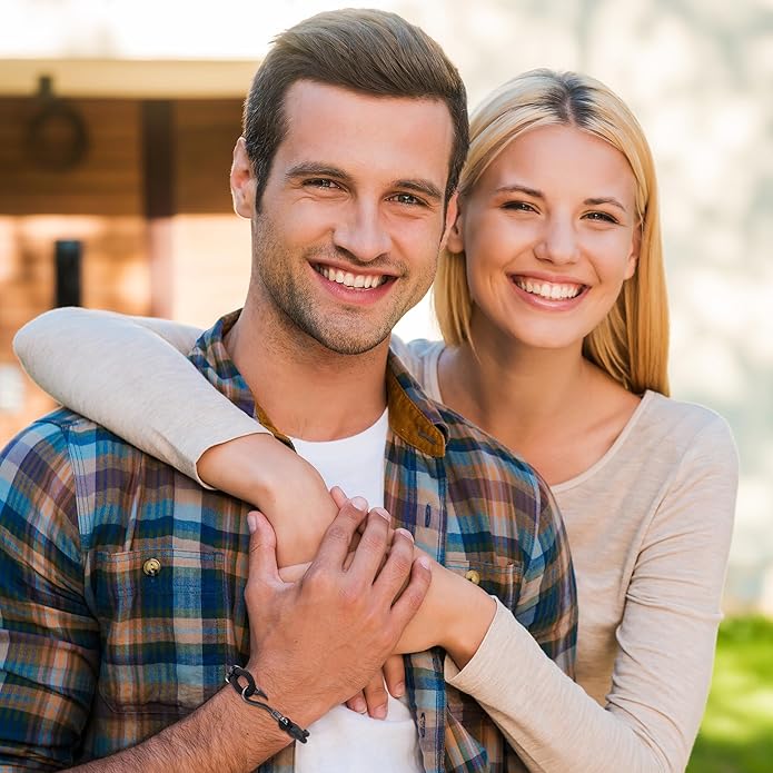 Black Bracelet for Men Husband Dad Fishing Gifts for Men Who Loves Fishing Just Hook It with Message Card