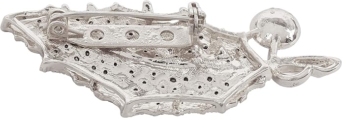 Touchstone Indian Bollywood Handcrafted Designer Jewelry Brooch Lapel Pin in Gold Or Silver Tone for Women.