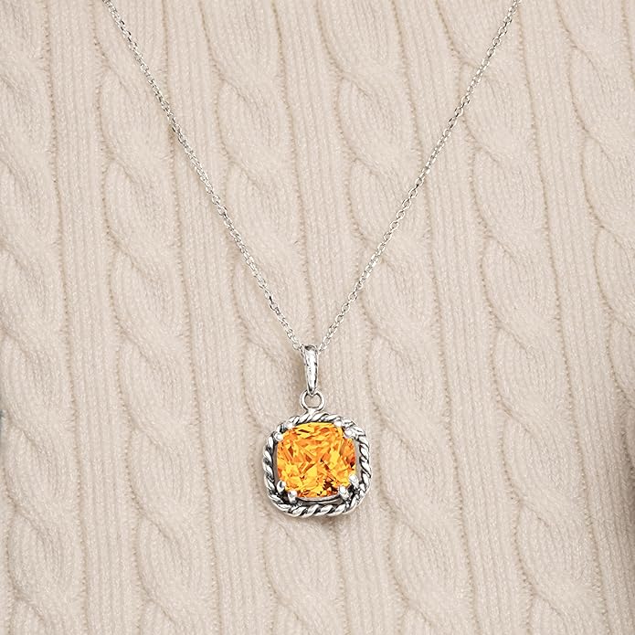 JEAN RACHEL JEWELRY 925 Sterling Silver Necklace for Women - Rope with Cubic Zirconia Vintage Design - Hypoallergenic, Lead & Nickel Free Jewelry - Artisan Handcrafted Statement Necklace