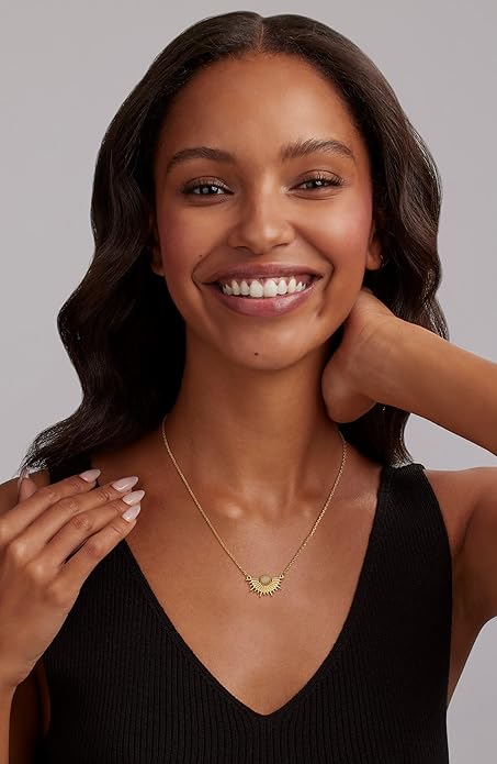 CHESKY Layered Necklaces for Women Trendy, Dainty 14k Gold Plated Pendant Necklace Layering Necklace for Women Non Tarnish Hypoallergenic Sun Gold Necklace Stack Gold Jewelry for Women Gifts