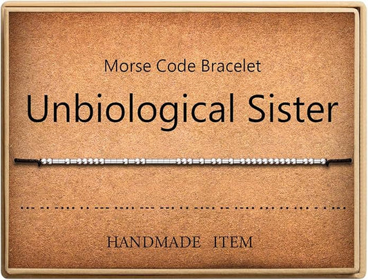 Lcherry Personalized Gift for Women Funny Morse Code Bracelet for Women Friendship Inspirational Gifts for Women