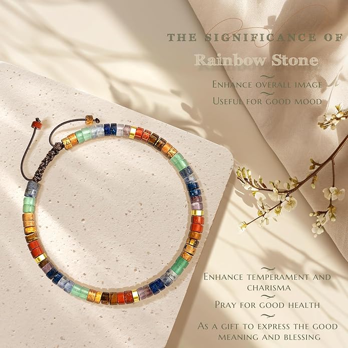 30th 40th 50th 60th 70th 80th Birthday Gifts for Women, Natural Stone Bracelet Birthday Gifts for Mom Daughter Grandma Sister Friends Coworker