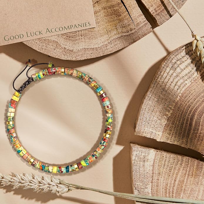 30th 40th 50th 60th 70th 80th Birthday Gifts for Women, Natural Stone Bracelet Birthday Gifts for Mom Daughter Grandma Sister Friends Coworker