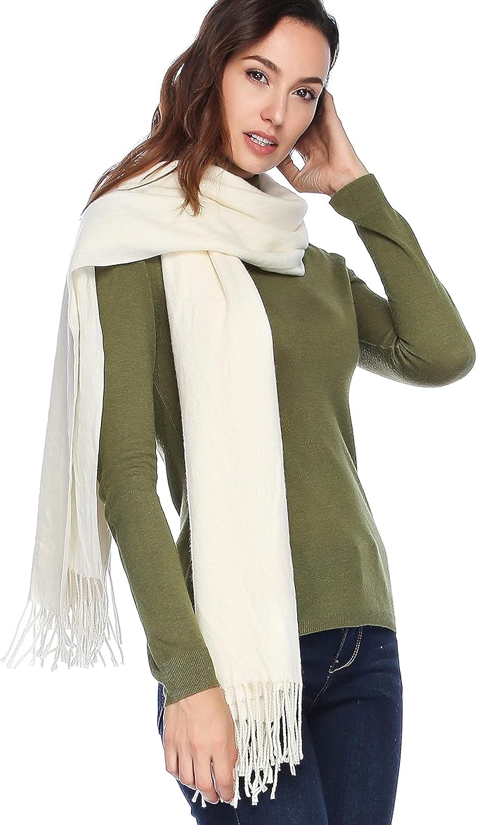 HOYAYO Extra Large Thick Pashmina Shawl Wraps - Wool Soft Winter Warm Scarves Travel Blanket for Women