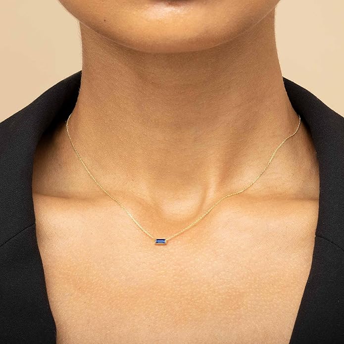 JSJOY Gold Birthstone Necklace for Women Dainty Birthstone Pendant Necklace for Teens Birthday Gifts Jewelry for Mothers Wife Grandma Graduation Gifts for Teenagers