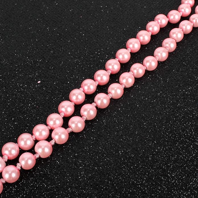 Fashion Faux Pearls Pendants 1920s Beads Cluster Long Pearl Necklace for Costume Party Jewelry 55"