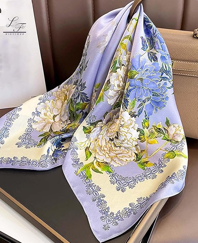 Hioyiwse Satin Bandanas Head Scarf For Women Hair Scarves Accessories Lightweight Fashion Wrap Neck Silk Sleeping Headscarf