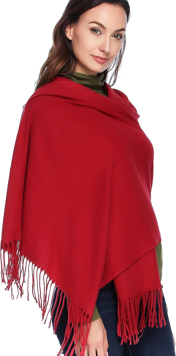 HOYAYO Extra Large Thick Pashmina Shawl Wraps - Wool Soft Winter Warm Scarves Travel Blanket for Women