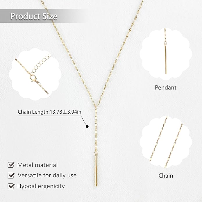 Irregular Y2k Long Y-shaped Necklace with Zircon Inlaid Sparkling Brick Tassel Pendant Double-Layer Chain High-end Fashion Accessory Women's