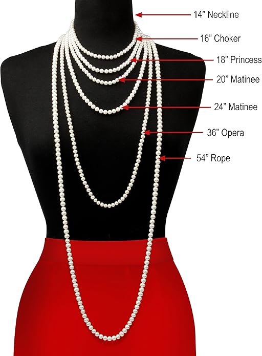 Belacqua Natural Cultured Freshwater Pearl Strand Necklace in Sterling Silver, Size 5.5-9.5mm, Length-16 to 36 Inches, Clasp-Fishhook, Jewelry for Women, Gift Box Included