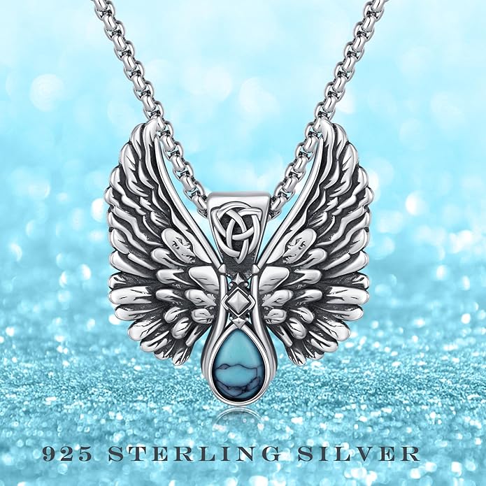 YueYuan Viking Necklace for Men 925 Sterling Silver Rune Amulet Pendant Nordic Necklace Viking Jewelry Gift for Father Husband Son