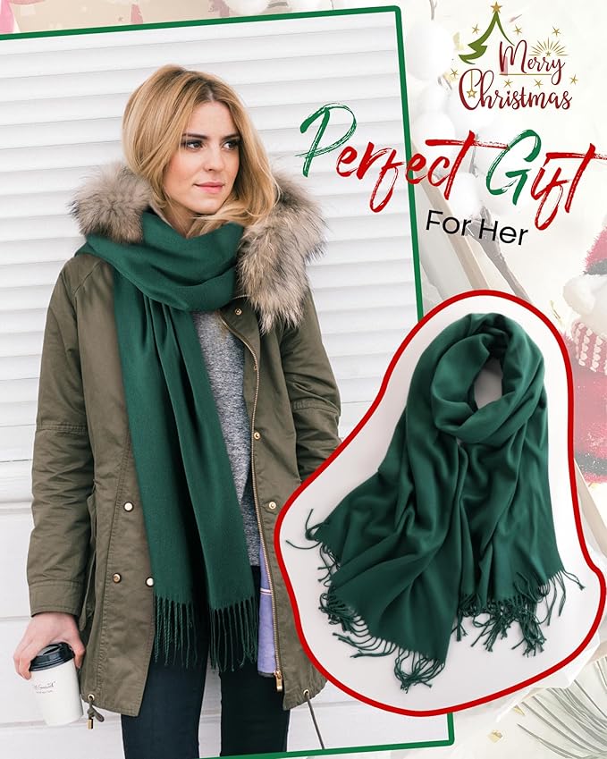 FURTALK Winter Scarf for Women Pashmina Shawl Wraps Soft Warm Fashion Blanket Scarves Gifts