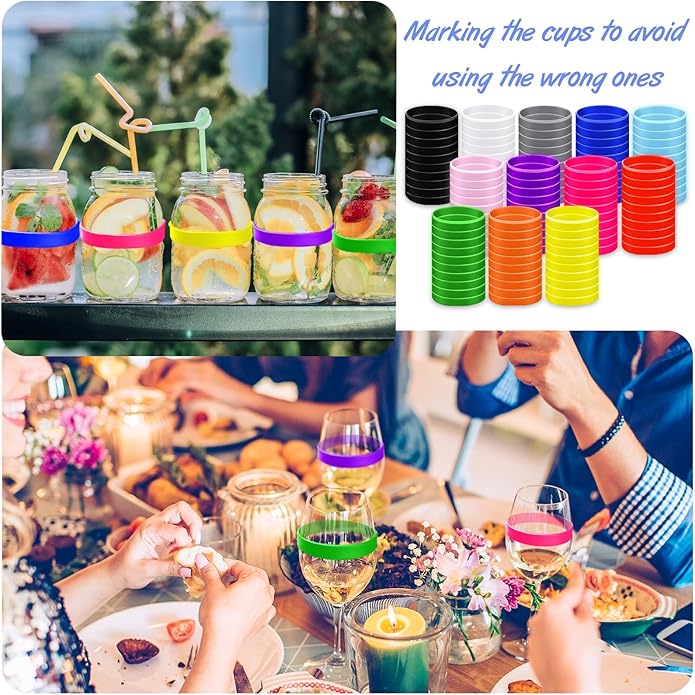 Colorful Silicone Wristband, 120 Pieces of Blank Rubber Bracelet for Men and Women Teenagers