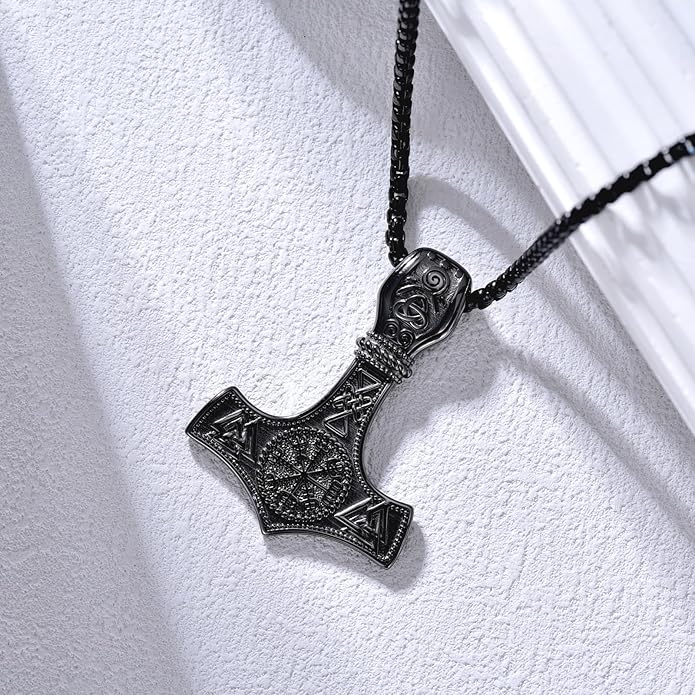 KoyeKei Viking Necklace for Men 925 Sterling Silver Viking Norse Pagan Jewelry Gifts for Women