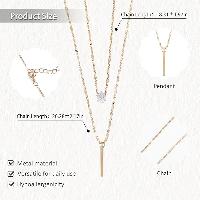 Irregular Y2k Long Y-shaped Necklace with Zircon Inlaid Sparkling Brick Tassel Pendant Double-Layer Chain High-end Fashion Accessory Women's