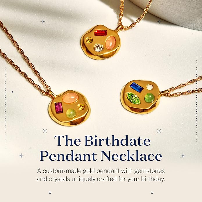 Birthdate 14k Gold Necklace for Women - 16-20in Adjustable 14 Karat Gold Chain with Lobster Clasp - Cadenas de Oro 14k Puro Para Mujer, Ladies Jewelry Birthstone