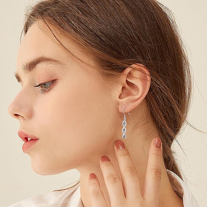 DNA Music/DNA/Piano/Moth/Sunflower/Trumpet Earring 925 Sterling Silver Astronaut/Raccoon/Moth/Sunflower Jewelry for Women