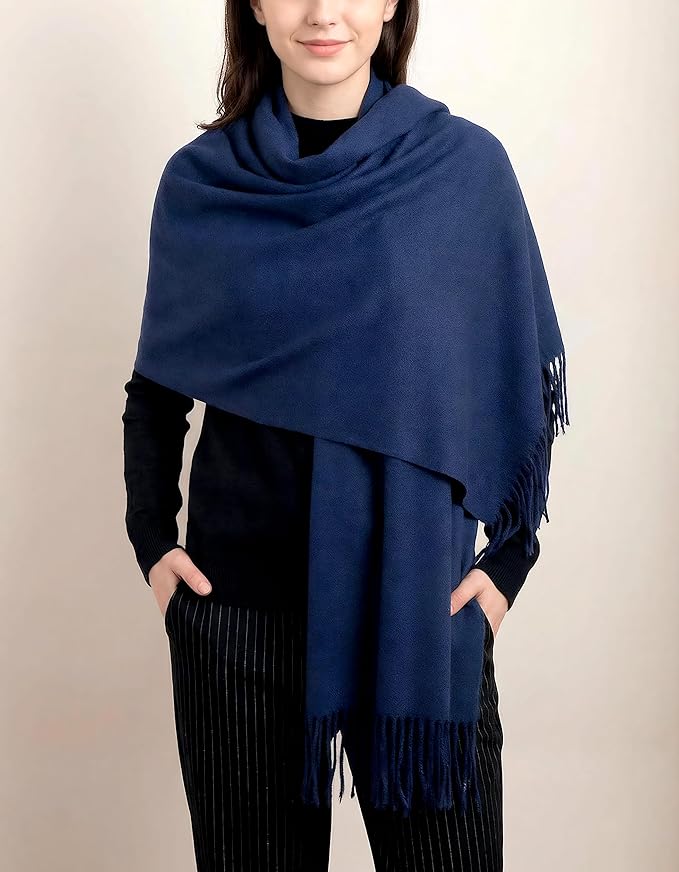Achillea Warm Cashmere-Feel Winter Scarf – Pashmina Shawl Wrap, Blanket Scarf for Daily Wear, Travel & Cold Weather