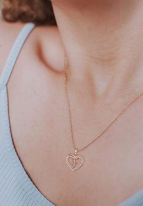 INFUSEU Unique Initial Necklaces for Women Girls Small Heart Letter Jewelry, Meaningful Personalized Gifts