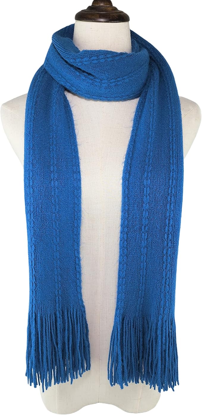 BRUCERIVER Women's Ultra Soft Knit Scarf & Glove Set Touchscreen Function Cable Design
