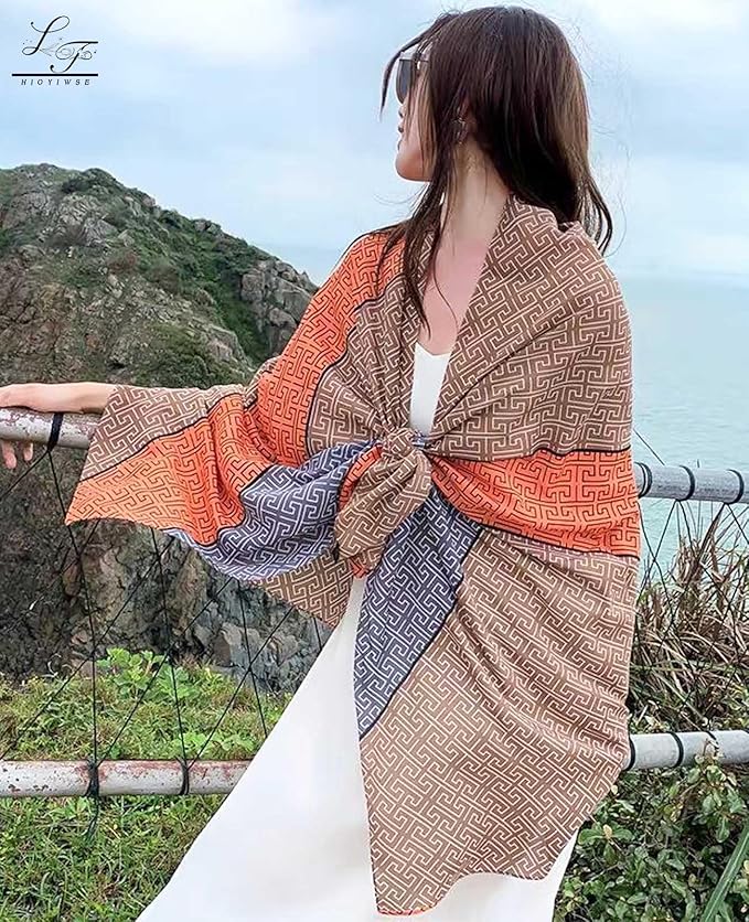 Hioyiwse Shawl Scarf For Women Lightweight Scarves Floral Pattern Formal Evening Dressesformal Shawl Summer Wraps