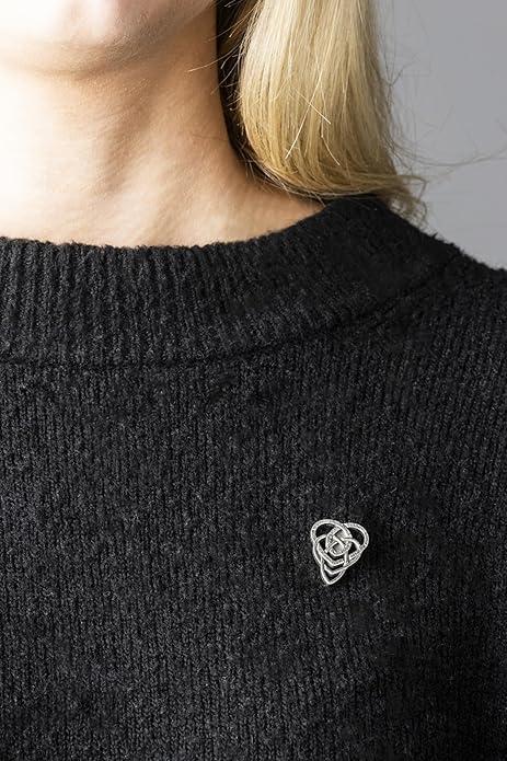 DANFORTH - Motherhood Knot Lapel Pin, Artisanal Pewter Celtic Brooch For Women, For Moms, Mothers-to-be & Grandmas, Measures ⅞” x ⅝” x 1/16”, Handcast in USA