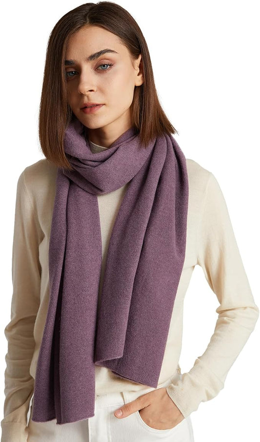 GreenMount Women's Cashmere Shawls 100% Cashmere Knit Soft Warm Winter Extra Large Scarf for Women Plant Dyeing
