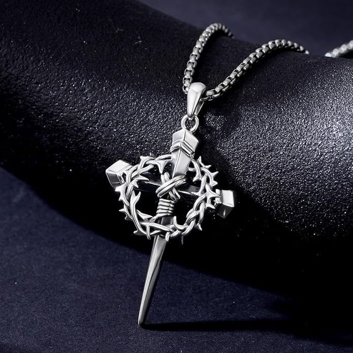 Taioiat Baseball Necklace for Men 925 Sterling Silver Sports Necklace Baseball Cross Necklace Jewelry Gifts for Women Men
