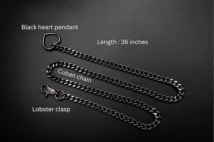 Chunky Gold Choker Necklaces for Women, Long Gold Chain Heart Necklace, 36 Inches Slip Chain Adjustable Lariat Heart Y Necklace for Women and Men, Goth Chunky Heart Necklace Jewlery Gifts