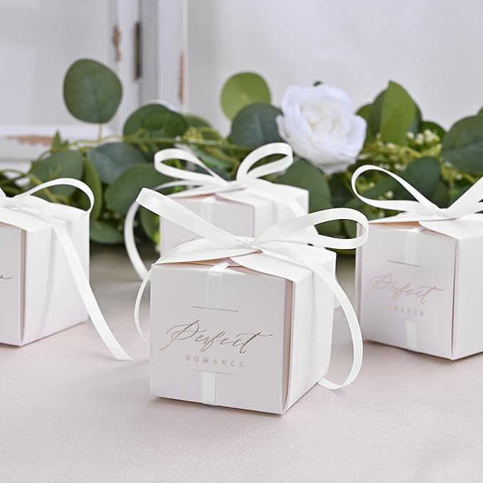 LEEQE Double Face White Satin Ribbon 1/4 inch X 50 Yards Polyester White Ribbon for Gift Wrapping Very Suitable for Weddings Party Hair Bow Invitation Decorations and More