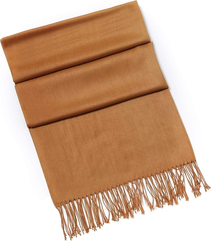 Cindy & Wendy Pashmina Shawls and Wraps Large Scarfs for Women Wedding Party Bridal Long Fashion Solid Shawl Wrap Fringes